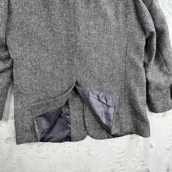 Deansgate Blazer Mens 42 Regular Gray Lambs Wool Sport Coat Jacket Tweed Lined - Picture 10 of 16